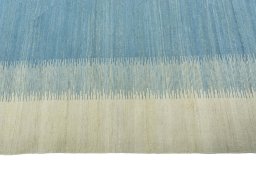 Close-up detail of New Modern Design rug from Iran / Persia showing Wool weave