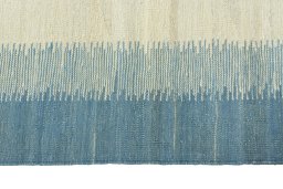 Close-up detail of New Modern Design rug from Iran / Persia showing Wool weave