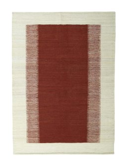 Full view of New Modern Design rug from Iran / Persia, 211 × 153 cm in Red tones