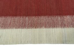 Close-up detail of New Modern Design rug from Iran / Persia showing Wool weave