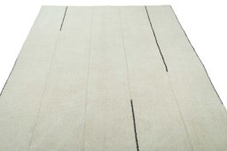 Close-up detail of New Modern Design rug from Iran / Persia showing Wool weave