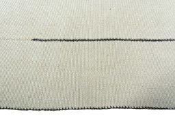 Close-up detail of New Modern Design rug from Iran / Persia showing Wool weave