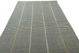Close-up detail of New Modern Design rug from Iran / Persia showing Wool weave