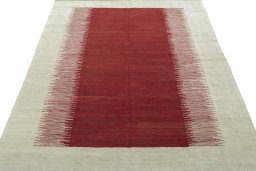 Close-up detail of New Modern Design rug from Turkey showing Wool weave