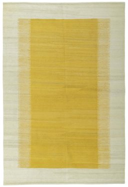 Full view of New Modern Design rug from Turkey, 257 × 174 cm in Yellow tones