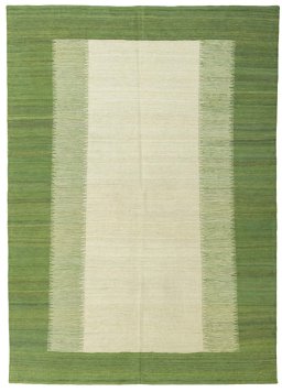 Full view of New Modern Design rug from Turkey, 214 × 152 cm in Green tones