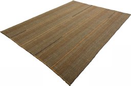 Corner detail of New Modern Design rug showing border pattern and Wool pile