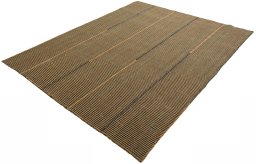 Corner detail of New Modern Design rug showing border pattern and Wool pile