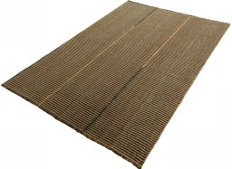 Corner detail of New Modern Design rug showing border pattern and Wool pile