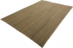 Corner detail of New Modern Design rug showing border pattern and Wool pile