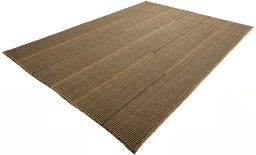 Corner detail of New Modern Design rug showing border pattern and Wool pile