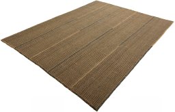 Corner detail of New Modern Design rug showing border pattern and Wool pile