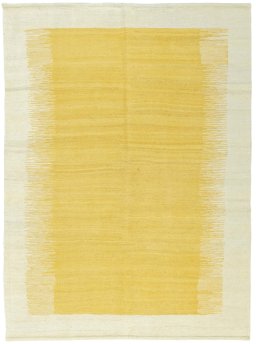 Full view of New Modern Design rug from Turkey, 207 × 151 cm in Yellow tones