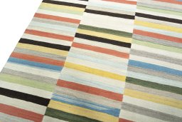 Surface texture of New Modern Design rug with natural Wool and intricate pattern