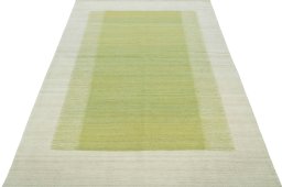 Close-up detail of New Modern Design rug from Turkey showing Wool weave