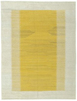 Full view of New Modern Design rug from Turkey, 208 × 159 cm in Yellow tones