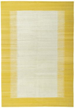 Full view of New Modern Design rug from Turkey, 255 × 176 cm in Yellow tones