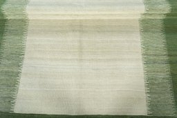 Full view of New Modern Design rug from Pakistan, 214 × 153 cm in Beige tones