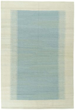 Full view of New Modern Design rug from Turkey, 257 × 176 cm in Blue tones