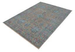 Close-up detail of New Farahan rug from Pakistan showing Wool weave