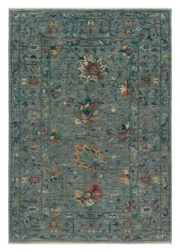 Full view of New Farahan rug from Pakistan, 147 × 102 cm in Blue tones