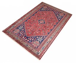 Surface texture of New Abadeh rug with natural Wool and intricate pattern