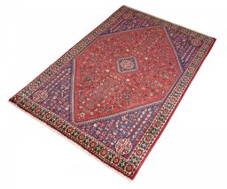 Close-up detail of New Abadeh rug from Iran / Persia showing Wool weave