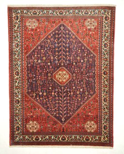 Full view of 2000s Abadeh rug from Iran / Persia, 201 × 152 cm in Blue tones