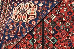 Central medallion detail of 2000s Abadeh rug from Iran / Persia