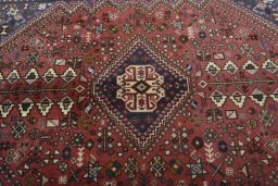 Central medallion detail of 2000s Abadeh rug from Iran / Persia