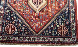 Central medallion detail of 2000s Abadeh rug from Iran / Persia