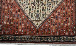 Central medallion detail of New Abadeh rug from Iran / Persia
