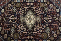 Central medallion detail of New Abadeh rug from Iran / Persia