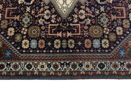 Full view of New Abadeh rug from Iran / Persia, 158 × 107 cm in Blue tones