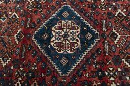 Central medallion detail of 1950s Abadeh rug from Iran / Persia
