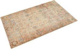 Corner detail of 1920s Afshar rug showing border pattern and Wool pile