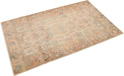Close-up detail of 1920s Afshar rug from Iran / Persia showing Wool weave