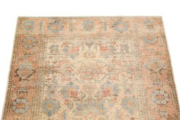 Surface texture of 1920s Afshar rug with natural Wool and intricate pattern