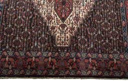 Central medallion detail of 1970s Afshar rug from Iran / Persia