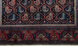 Central medallion detail of 1930s Afshar rug from Iran / Persia