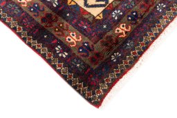 Central medallion detail of 1970s Afshar rug from Iran / Persia