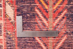 Close-up detail of 1975s Afshar rug from Iran / Persia showing Wool weave