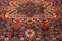 Corner detail of 2018s Ardebil rug showing border pattern and Wool pile