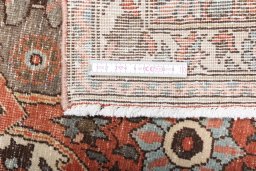 Full view of 1940s Bakhtiar rug from Iran / Persia, 328 × 206 cm in Red tones