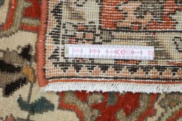 Full view of 1940s Bakhtiar rug from Iran / Persia, 305 × 205 cm in Red tones