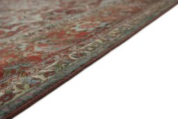Close-up detail of 1930s Bakhtiar rug from Iran / Persia showing Wool weave
