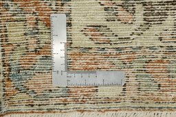 Corner detail of 1920s Bakhtiar rug showing border pattern and Wool pile