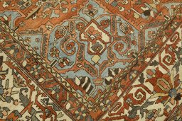 Central medallion detail of 1920s Bakhtiar rug from Iran / Persia