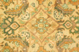 Close-up detail of New Bakhtiar rug from Iran / Persia showing Wool weave