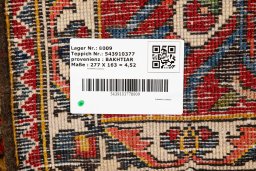 Close-up detail of 1940s Bakhtiar rug from Iran / Persia showing Wool weave
